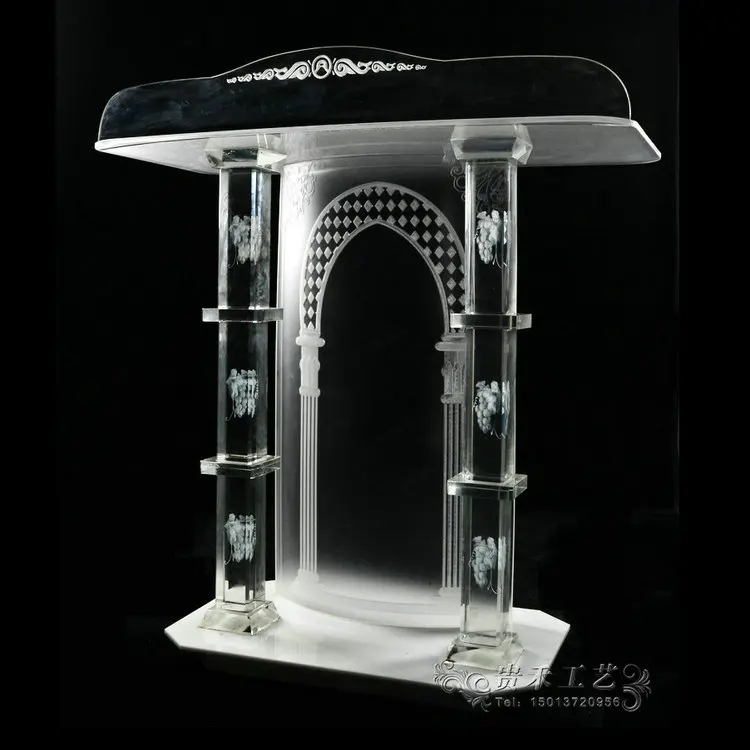 

AKLIKE glass church pulpit logo design nobility elegant high quality lectern