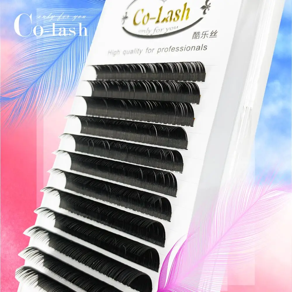 
Cheap Blackest 3D korea synthetic individual lashes eyelash extension,custom packaging with private label 