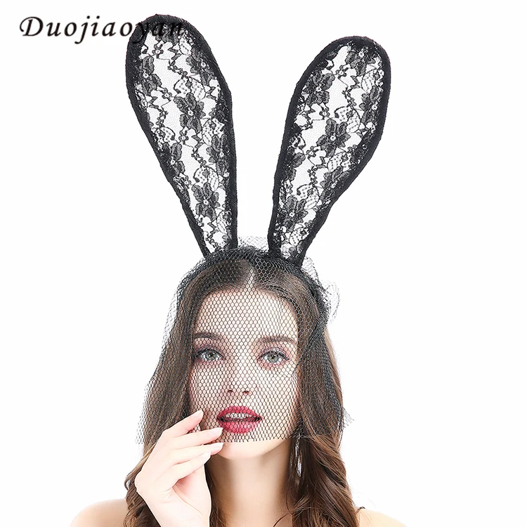 Costume Party Lace Bunny Headband Women Halloween Hair Accessory Sexy 2759