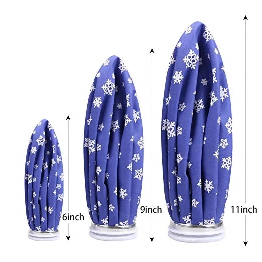 

HSR 3 Pack [11" 9" 6"] Hot Cold Ice Pack Reusable Ice Bag Therapy for head Knee ice pack Leg Injury snowflake