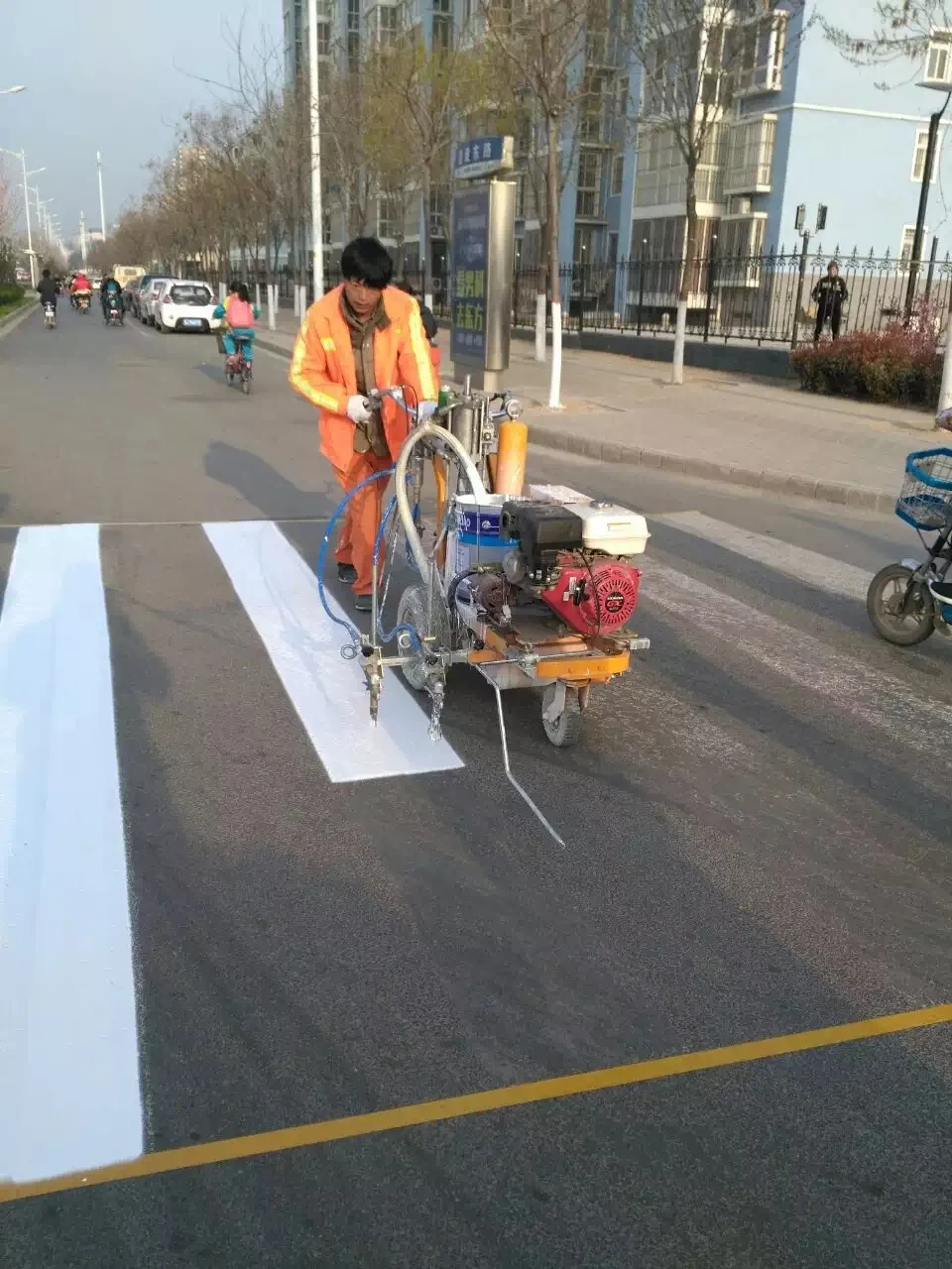 Factory direct price walk behind airless road line marking paint machine