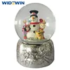 Resin Material 3D Building Glass City Snow Globe With Custom Design