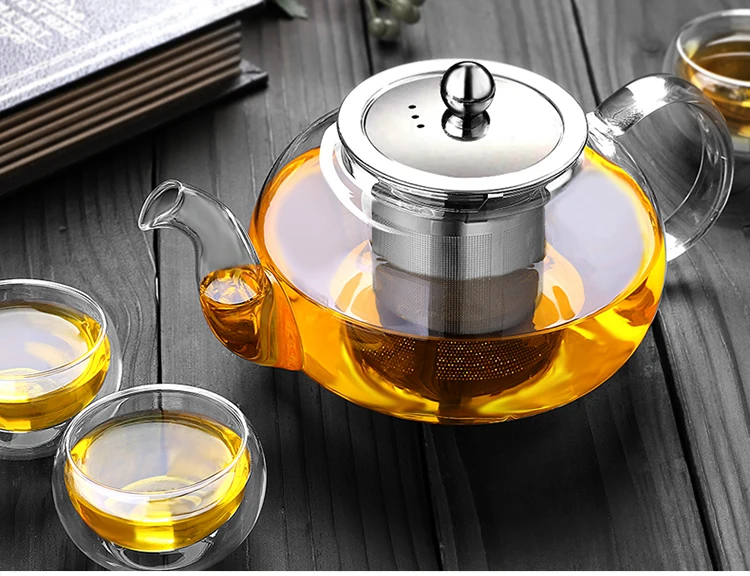 Clear Borosilicate Teapot Glass 100 Percent Handmade Heatresistant