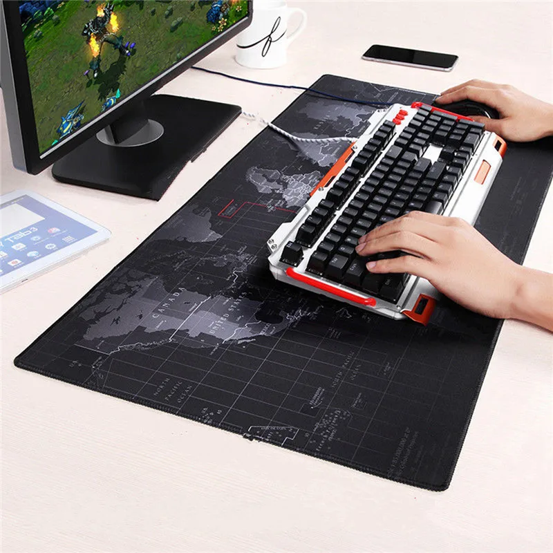 

800x300mm World Map Speed Keyboard Mouse Pad Large Size Rubber Mat Computer Gaming Mousepad Gamer Table Mat