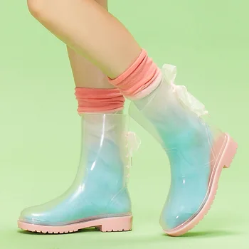 transparent rubber boots