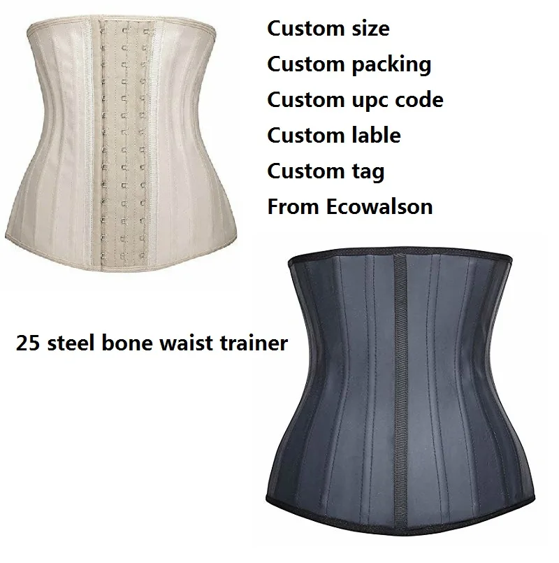 

Ecowalson 25 steel bone Waist Cincher Wholesale Latex Waist Trainer Corsets Private Label