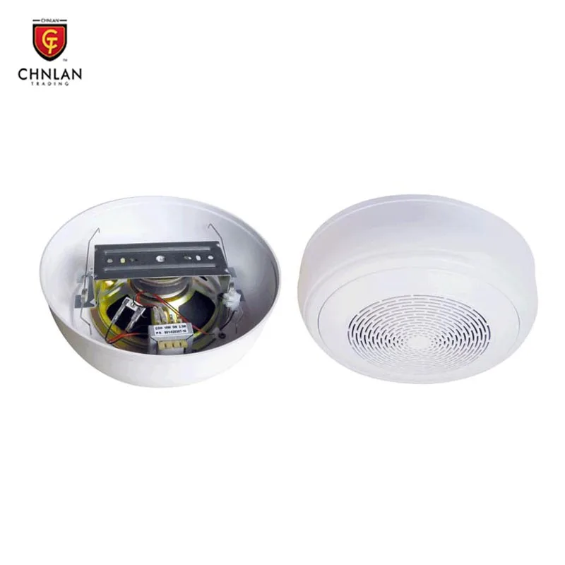 Round Plastic 10w Full Range Surface Mounted Ceiling Speaker For