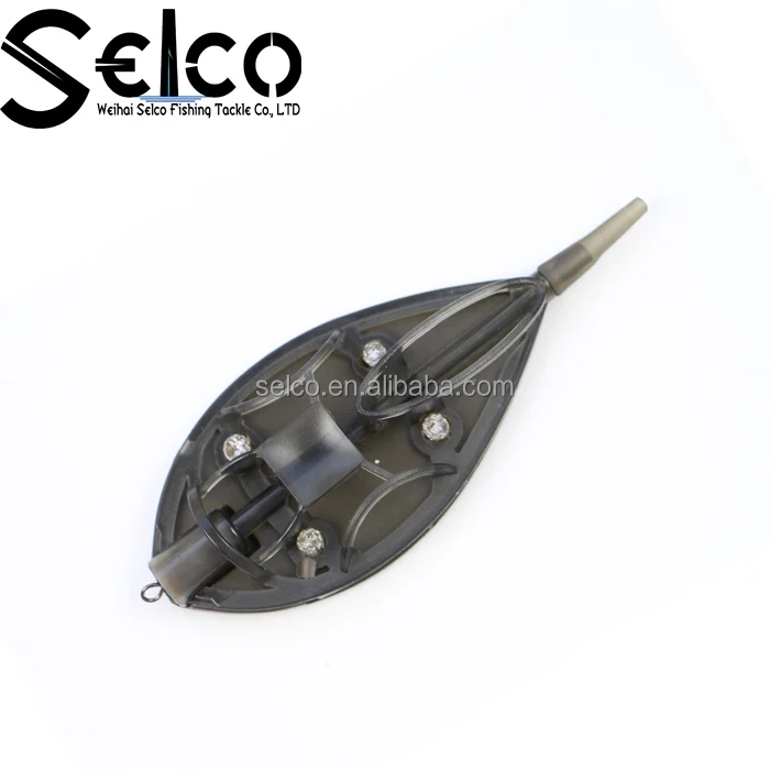 

60g 70g 80g New design wholesale carp fishing inline flat method feeder, One side painting or double side painting