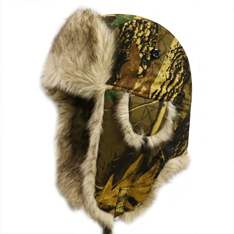 wolf fur trapper hat