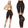 Girls nightclub shorts 2018 new design Black perspective tight-fitting sexy mesh five-point shorts