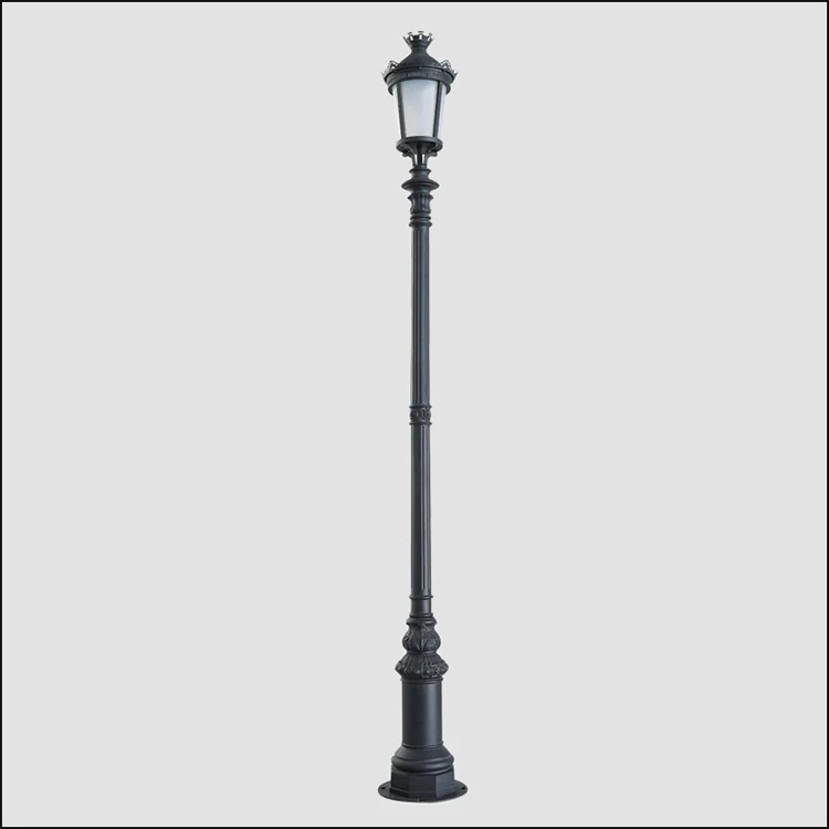 Customized Outdoor classic European Style Waterproof LED Garden Light Antique Street Light and Poles aluminum garden lamp post