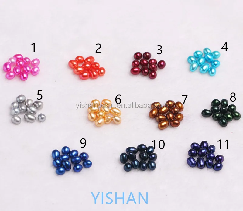 

Special  High Quality Loose Rice Pearls Beautiful Dyed Colors Freshwater Pearl Best Gift, 11 kinds different color