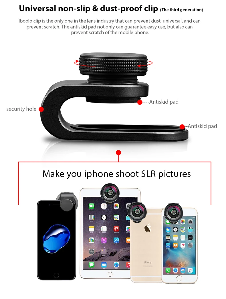 Mobile phone accessories 2018 Best popular phone lens for all phone 18 MM PRO wide angle lens