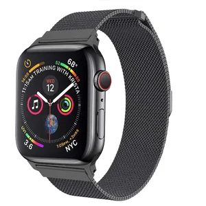 IVANHOE Bands for Apple Watch Series 5/4/3/2/1, Milanese Loop Band Stainless Steel Magnetic Replacement Sport Bands For iWatch 2
