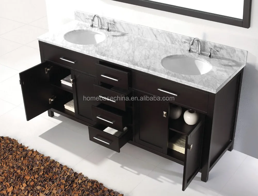 
Hot wooden bathroom cabinet Marble top 