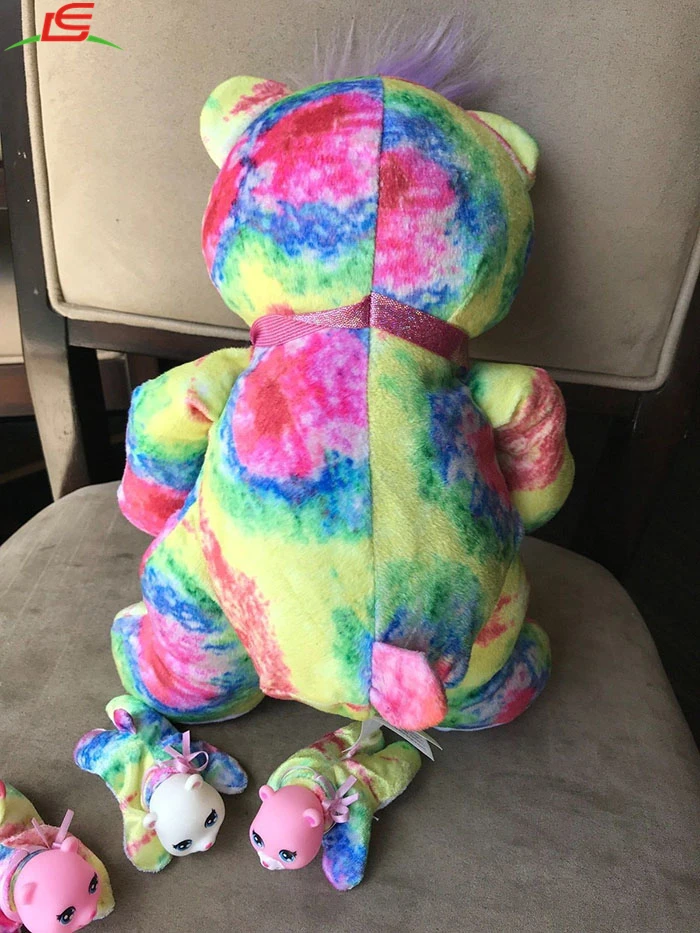 stuffed rainbow bear