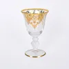Royal Style Gold Rim Non-lead Crystal Handmade Wine Goblet Stem Wine/Juice Glass