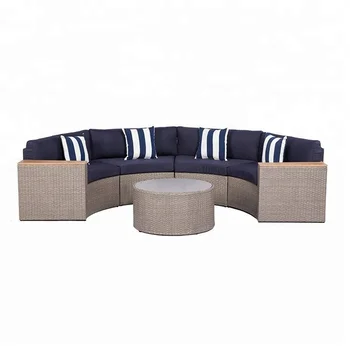 Half Moon Outdoor Curved Patio Wicker Rattan Sofa Half Moon Outdoor Curved Patio Wicker