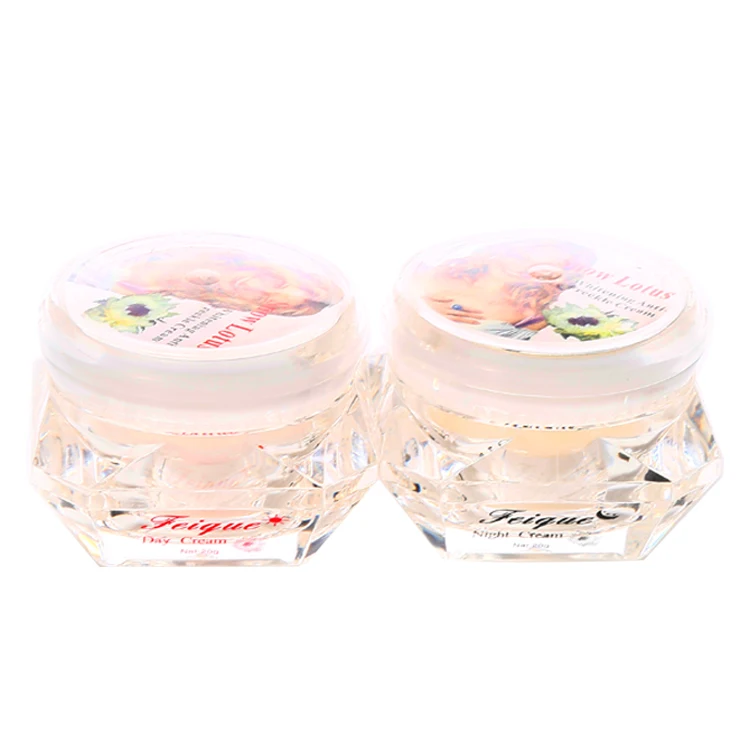 

FEIQUE Snow Lotus day and nightI skin care set moisturizing whitening cream two in one set, Day cream:white/night cream:yellow
