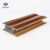 customized Wood Grain Surface Aluminium Profile for Algeria windows