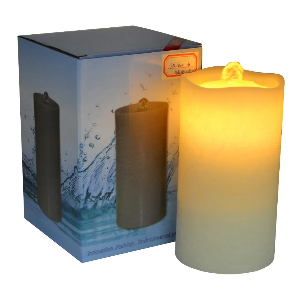 bubbling led water candle