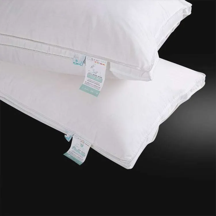 Wholesale five-star hotels full cotton feather silk cotton pillow core home sleep aid machine washable pillows details