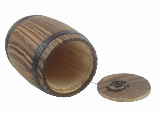 mini barril de almacenamiento de madera de café en grano barriles al