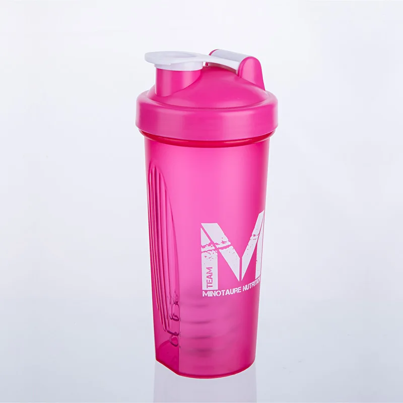 

600ml custom water bottle plastic shaker protein bottle GYM shaker water bottle, Customized color