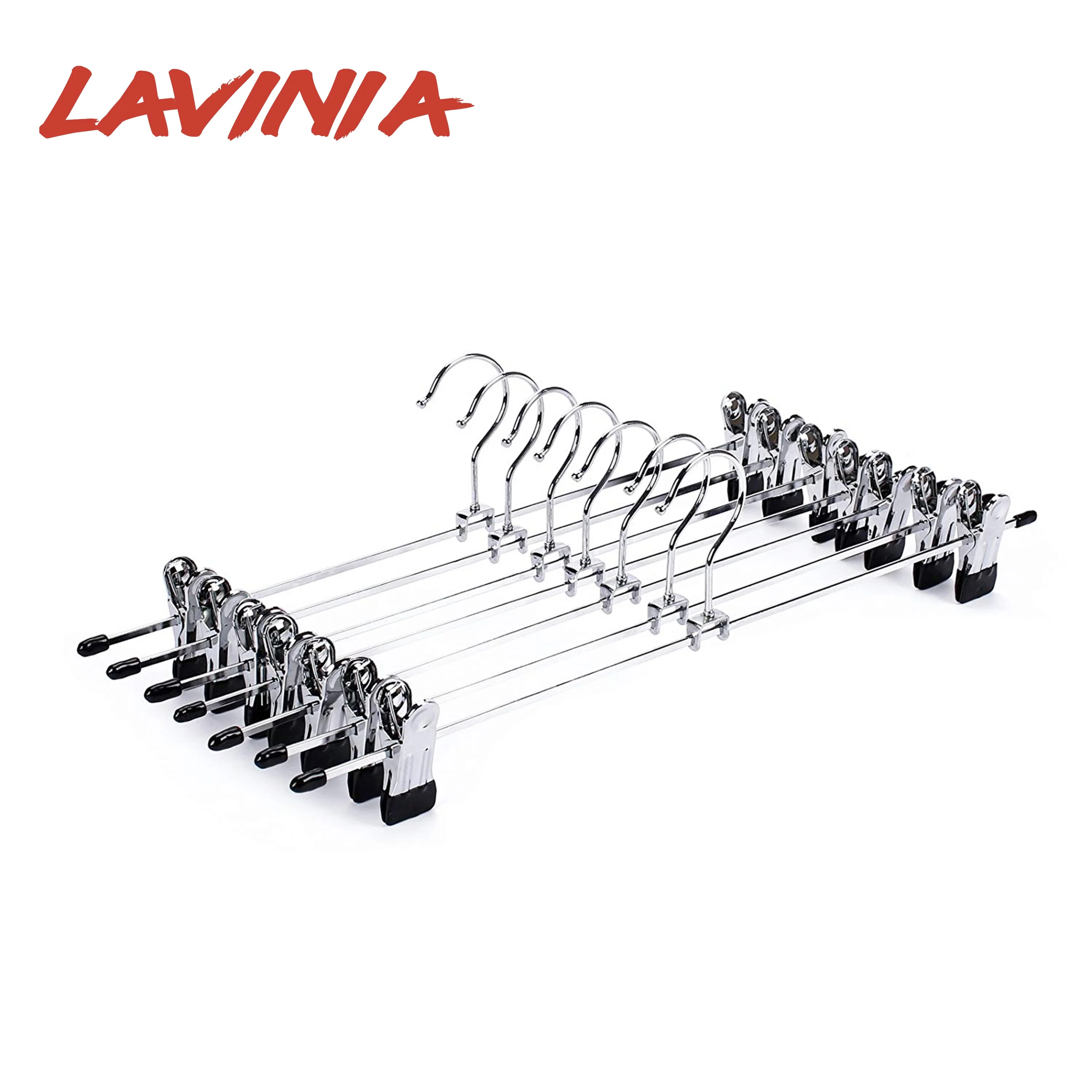 

Luxury Metal Clothes Hangers With Clips Skirt Pant Clip Hangers