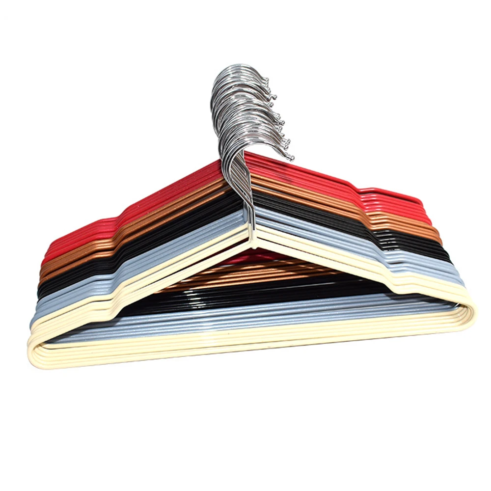 Factory Price Iron Wire Hanger Pvc Coated Metal Hanger Home Usage Antislip Hanger Good Quality