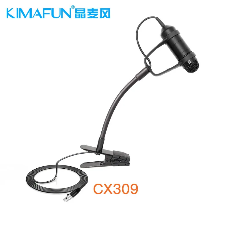 

KIMAFUN Flexible Wired Instrument Microphone Sax Mic KM-309 Saxophone Accessories, Black