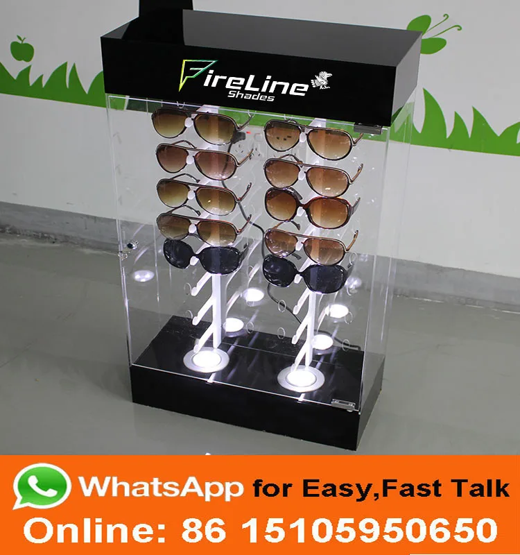 Led Lighting Fashion Eyewear Frames Display Stand Locking Kids Eyewear