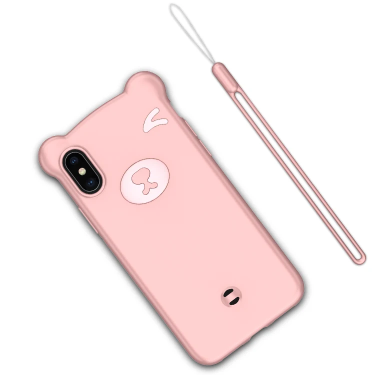 

Newest Design Fashion Cute Girl TPU Phone Case Cover with lanyard For Iphone XS X, Multi