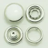 Normal white pearl metal snap button with different finish