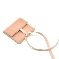 

Custom Embossed Logo Envelope Jewelry Pouch With Ribbon Flap