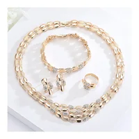 

S10131 Competitive Price Ethiopian Wedding Gold Plated Wholesale Jewelry Set
