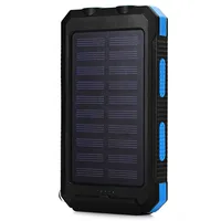 

Portable solar battery charger Dual USB External Battery 4000mAh Solar Power Bank For Mobile Phone Pack Waterproof Led Charger