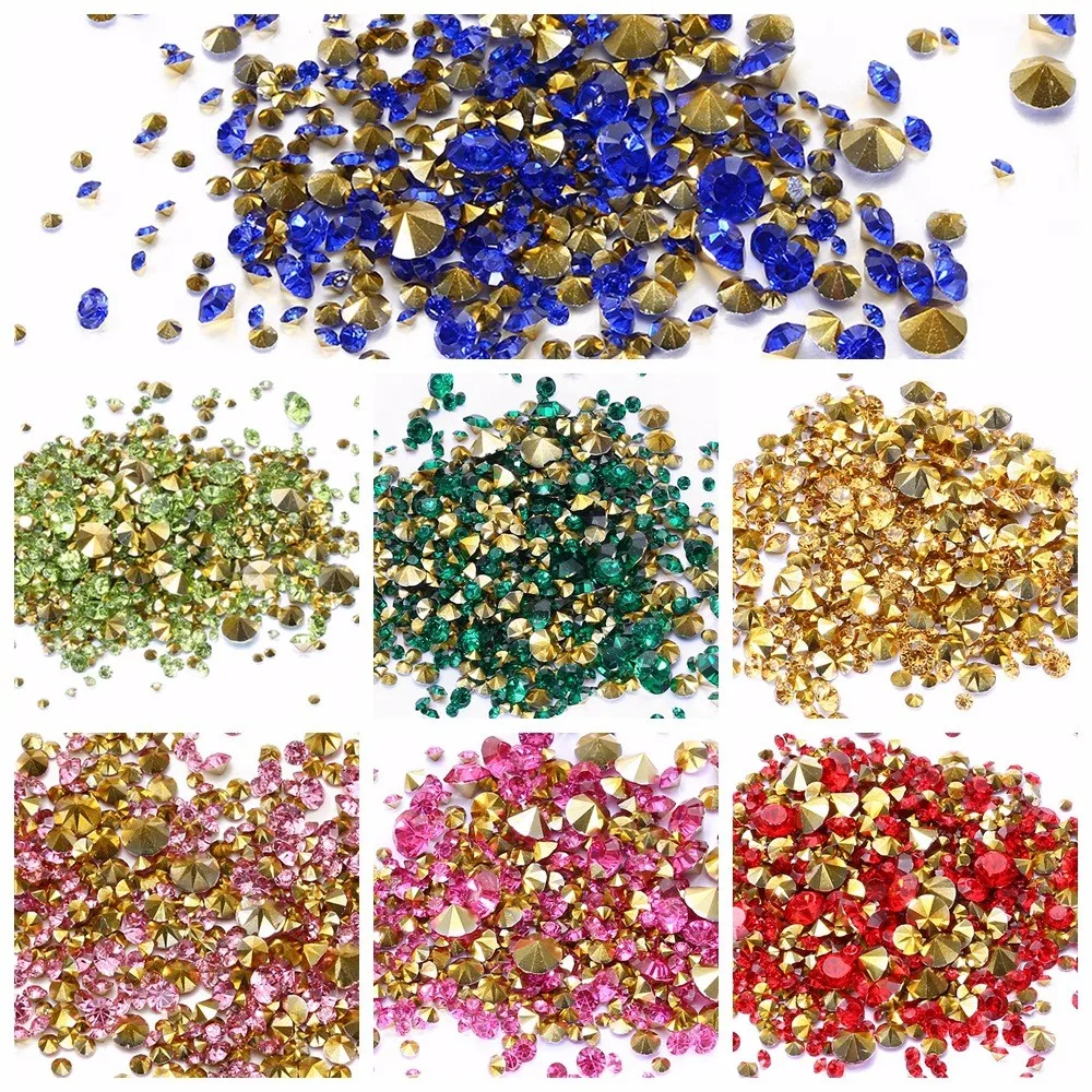 

China Rhinestones Chaton Glass Stones 2mm Crystal Point back Rhinestones Wholesale