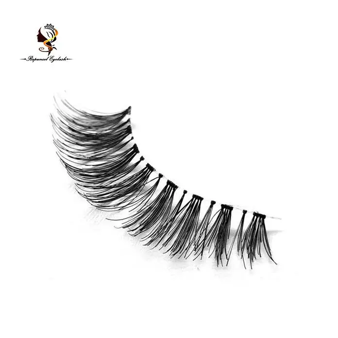 

Makeup permanent human hair strip eyelashes100% human hair made false eyelash, Natural black