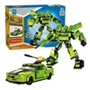 2 In 1 344 PCS Ausini Plastic Kids Toys Transformable Building Blocks Car Transforming Robot For Children