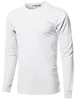 Blank ring spun cotton t-shirts white long sleeve t shirt mens casual basic tee wholesale