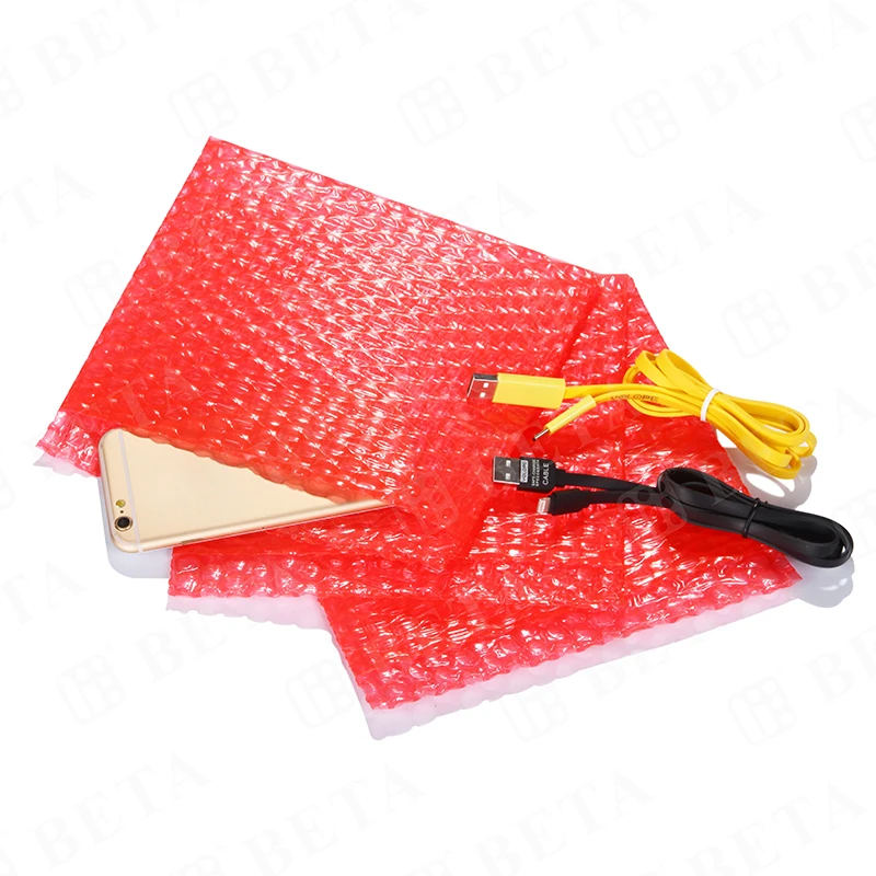 Customized Clear White And Red Ldpe Bubble Packing Bag Mailing Bags