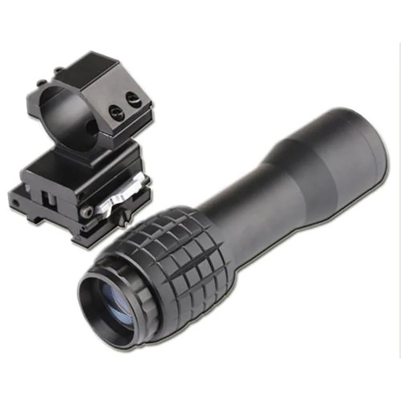 

Good performance tactical 4x magnifying glass range aiming and flipping to the side Picatinny Weaver track mounting alumina