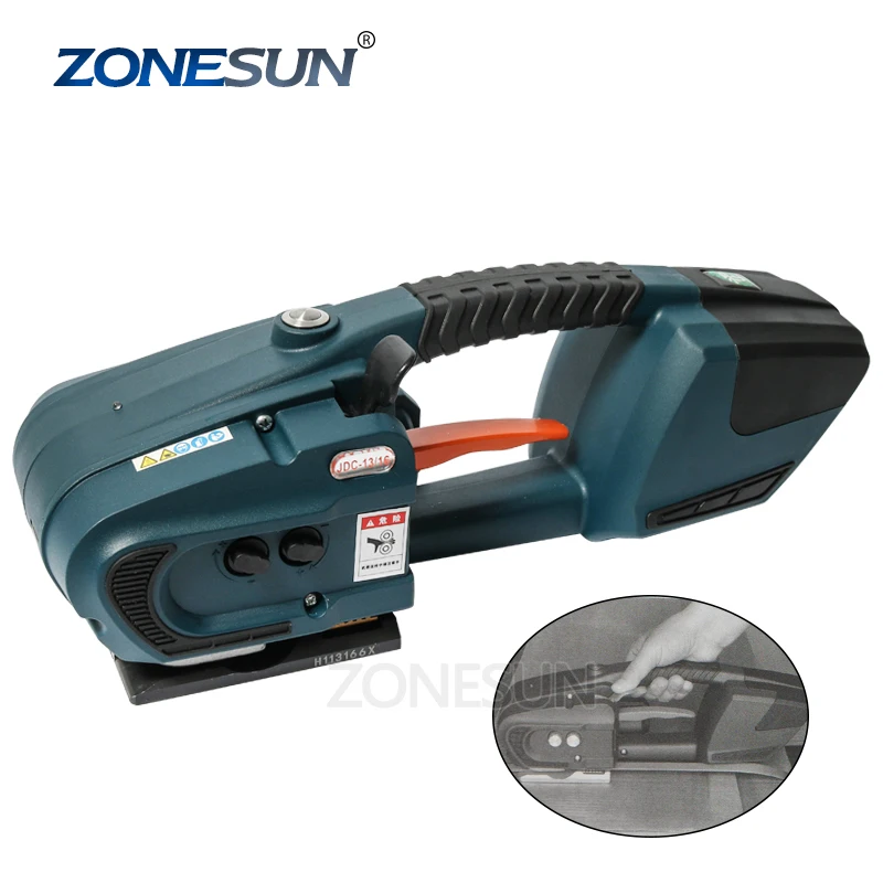 

ZONESUN JDC 13mm-16mm PET PP Plastic Strapping Machine Tools Battery Powered 4.0A/12V battery Strap Machine