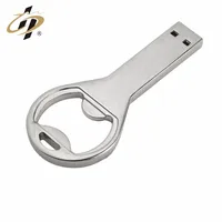 

Custom silver metal made blank usb flash drive bottle opener