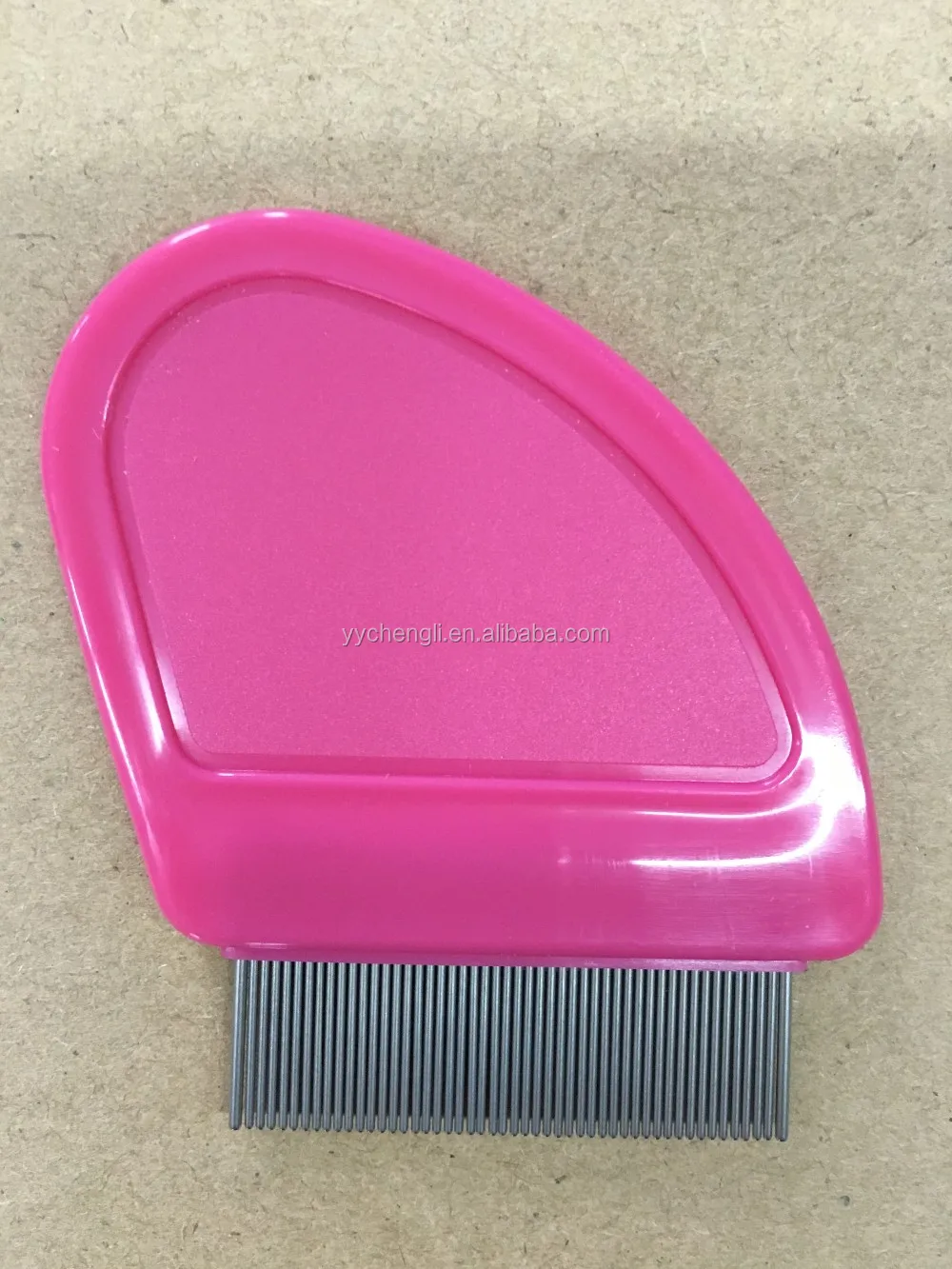 Small Plastic Handle Nit Free Lice Comb With Fine Stainless Steel Teeth