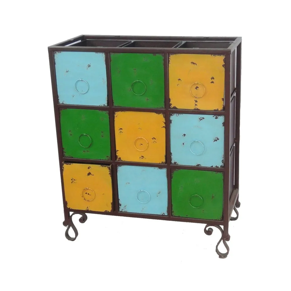 Shabby chic vintage metalen opslag woonkamer kasten opberglades ...