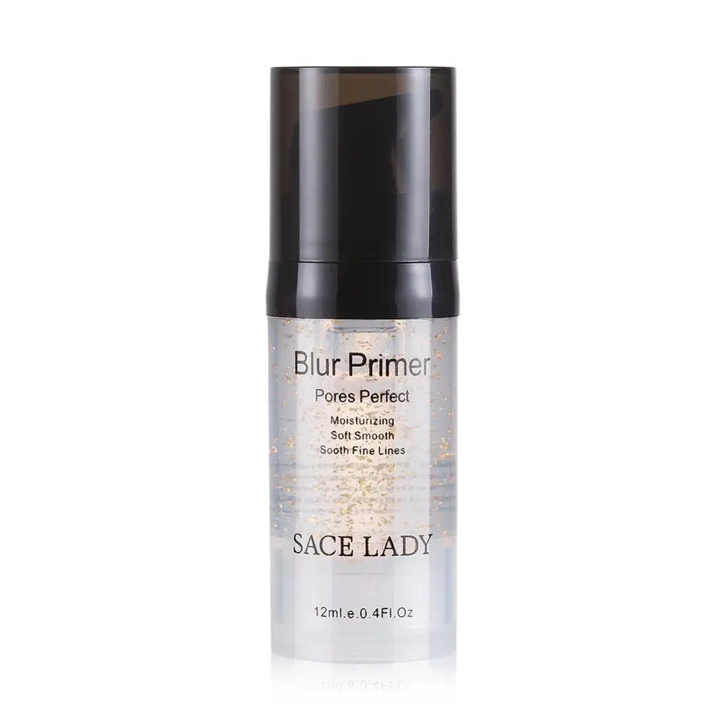 

SACE LADY gold foil primer gel 12ML pore invisible pores oil control smooth moisturizing makeup face primer hide fine lines, N/a