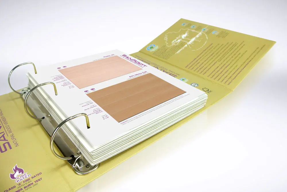 Swatch Sample Binder Wood/ Fabric Sample Binder Sample Book