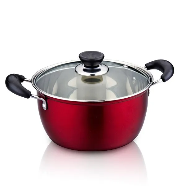 Cheap Price Kitchen Chef Cookware Cooking Pot Set Rainbow Cookware